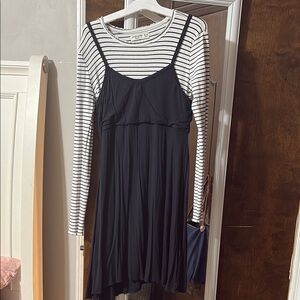 Abercrombie Kids Black Sundress Casual Crew Neck